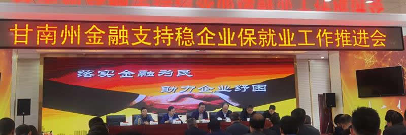 甘南州召開金融支持穩(wěn)企業(yè)保就業(yè)工作推進會